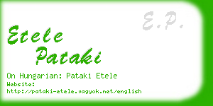 etele pataki business card